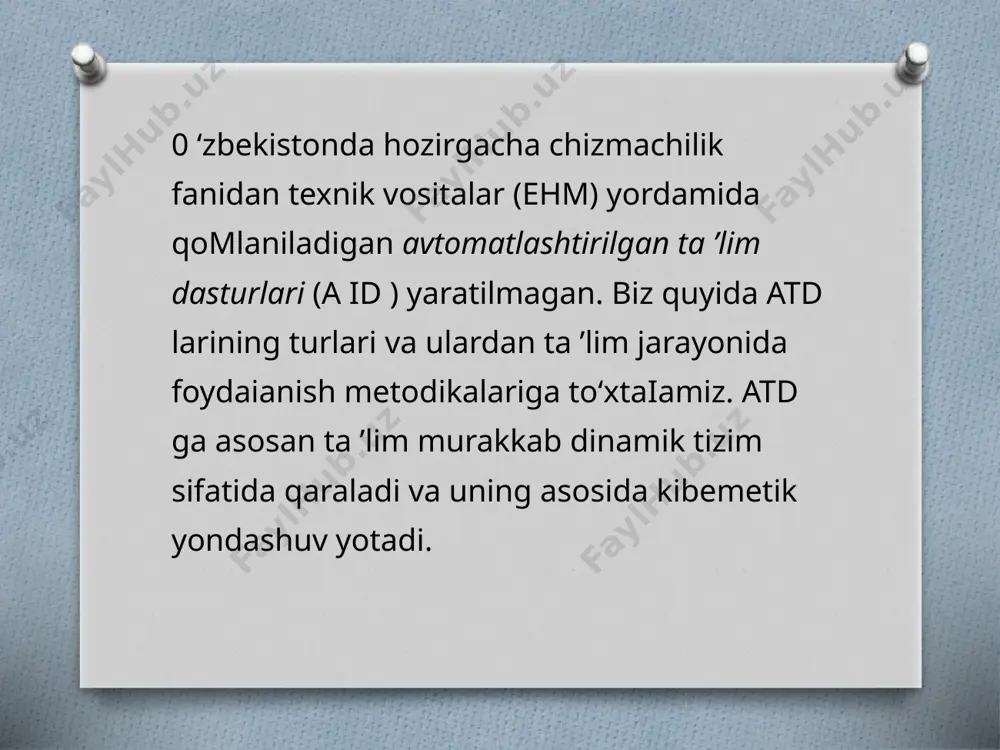 avtomatlashtirilgan o’qitish dasturlari - Page 4