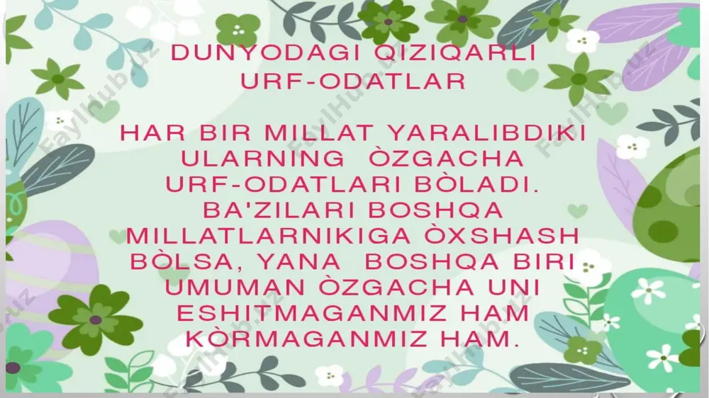 dunyodagi qiziqarli urf odatlar - Page 2