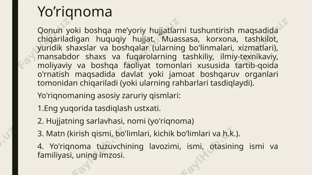 rtibi, shartnomaning umumiy summasi, uning umumiy amal qilish muddati ham bayon qilinadi). 6. tomonlarning yuridik manzillari. 7. tomonlarning imzolari va muhrlari. shartnomalar ularni tuzishga vakil qilingan shaxslar tomonidan imzolanadi; bunda «imzo» degan zaruriy qismda imzo qo'ygan shaxslarning lavozimlari emas, balki shartnomaviy munosabatlar o'rnatayotgan yuridik shaxslarning (to'liq yoki qisqargan) nomi ko'rsatiladi. shartnom alar ikki nusxadan kam tuzilmasligi kerak, chunki har bir yuridik shaxsning hujjatlar yig'masida uning kamida bir nusxasi bo'lishi kerak. shartnom aning barcha nusxalari bir xil yuridik kuchga ega bo'ladi. shartnomaning matni varaqning har ikkala tomoniga kompyuterda yoki yozuv mashinkasida bir oraliq bilan yoziladi, boblarning bandlari esa, o'zaro bir yarim oraliq bilan ajratiladi. «sh a r t n о m а» so'zini katta harflar bilan orasini ochiq qilib yozish tavsiya etiladi. yuqorida aytib o'tilganidek, shartnomalar o'z shakli va mazmuniga ko'ra nihoyatda xilma xildir. eriboringiz uchun raxmat image1.jpg