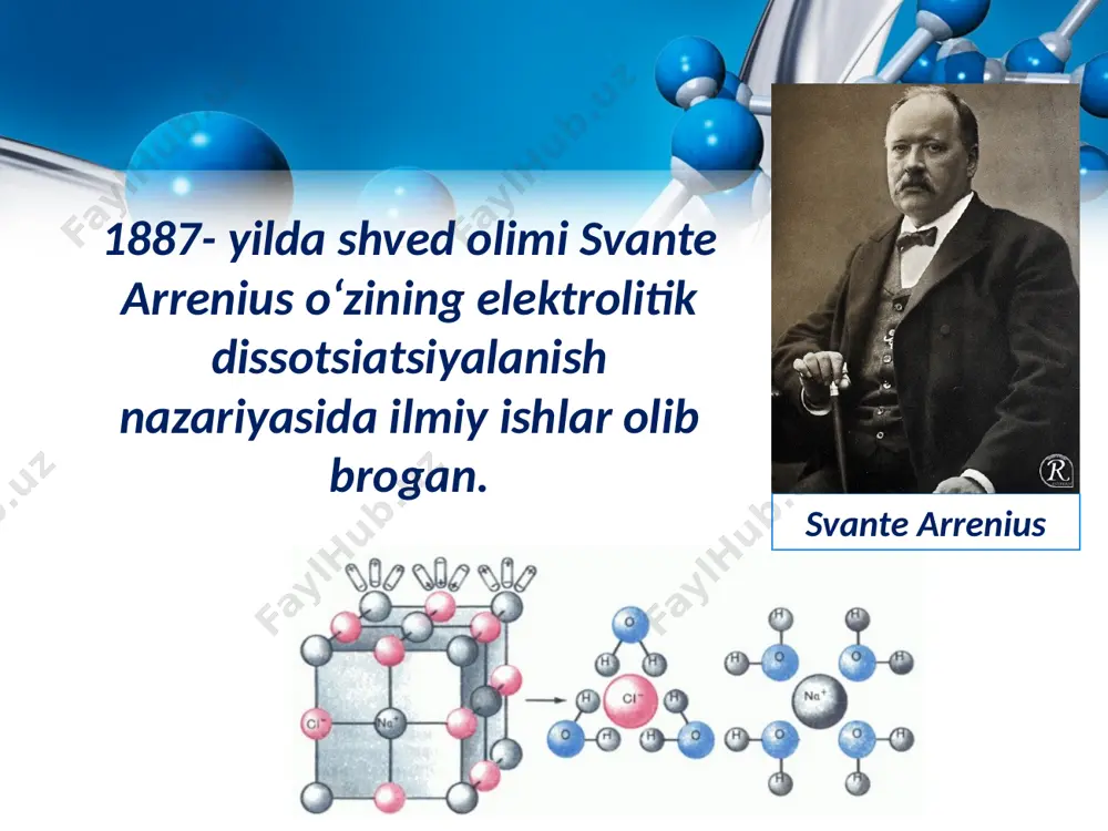 elektrolitik dissotsiatsiyalanish nazariyasi. 8 - sinf - Page 3