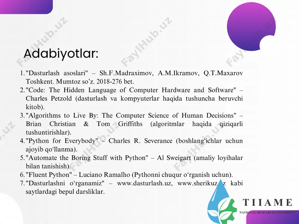 python dasturlash tili va sintaksisi - Page 3