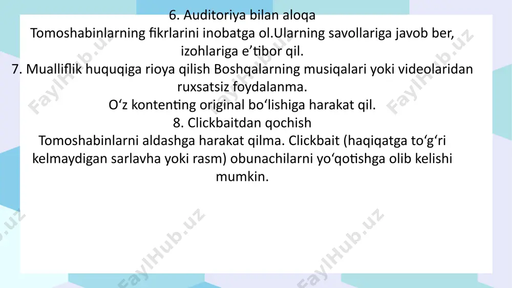 vlog yuritish qoidalari - Page 5
