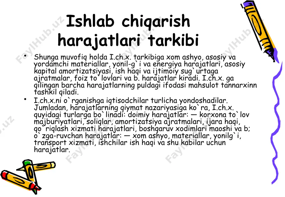 ishlab chiqarish harajatlari - Page 5
