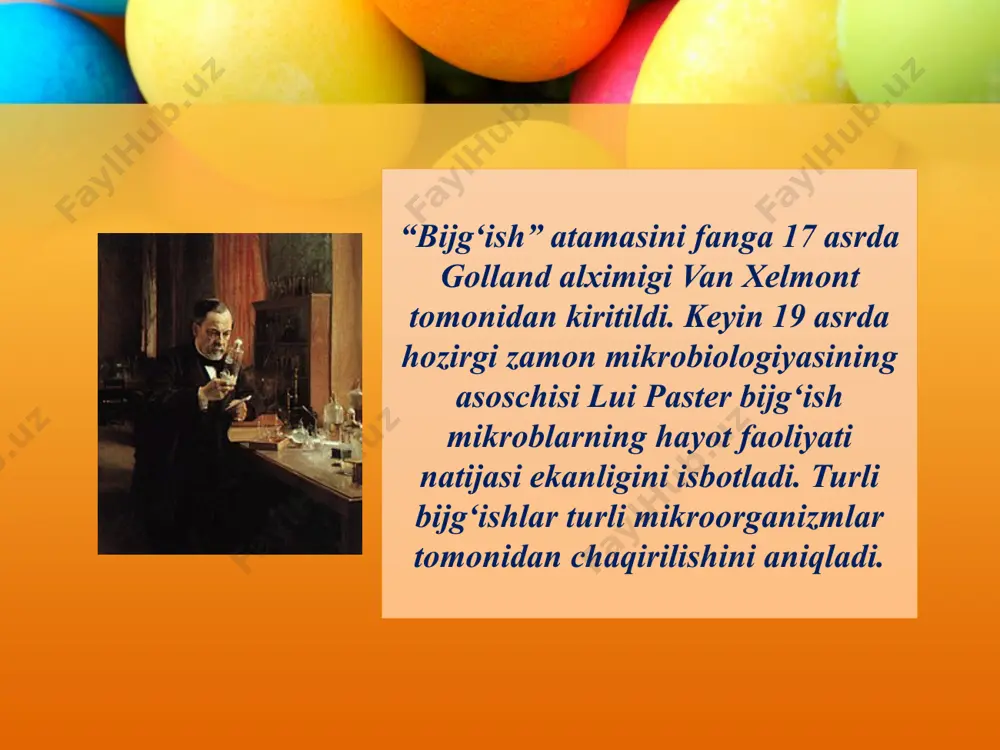 iogenetik aloqador bo'lgan boshqa, bir-birlariga yaqin birikmalar: sirka kislotasi, etanol va h.k. hosil bo'ladi. geterofermentativ bijg'ish jarayonini olib boruvchi bakteriyalar glukozani parchalashning dastlabki bosqichini pentozofosforu yo'l orqali amalga oshiradi. ularda fruktozabisfosfataldolaza va triazo-fosfatizomeraza fermentlari yo'q. gomofermentativ bijg'ish jarayonida 1 mol bijg'igan glukozadan ikki mol atf hosil bo'lsa, geterofermentativ yo'l orqali 1 mol atf hosil bo'ladi. reaksiyaning ketish yo‘llarini aniqlovchi moddalardan bin pentozafosfat yo'lining mahsuloti bo'l­gan ribuloza-5-fosfatdir. bu birikma epimeraza fermenti ta'sirida ksiluloza-5-fosfatga aylanadi, hosil bo'lgan bu modda esa pento­zafosfat ketolaza fermenti ta'sirida 3-fosfoglitserin aldegid va asetil-fosfatga parchalanadi. 3-fosfoglilserin aldegidining keyingi o'zgarishlari xuddi sut kislotali bijg'ishning gomofermentativ yo'lidagidek amalga oshadi. adabiyotlar: аndreev .n.g. - lugovoe i polevoe kormoproizvodstvo. m.kolos 1984 atabayeva va bosh.-yem-xashak yetishtirish –t.mehnat.1997 аtаbаevа h. - dаlа ekinlаrini qo`shib ekish t.tаshgаu - 1998 аbdukаrimov d vа boshqаlаr - dehqonchilik аsoslаri vа yem-xаshаk yetishtirish t.mehnаt 1987 5. belolipov. i. v. sheraliev. a. axadova. m. a. “o`rta osiyo o`simliklari marfalogiyasi” sop, …