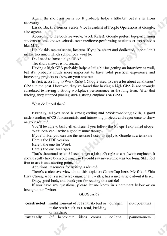 an interactive platform for practicing coding interview problems. cracking the coding interview — a popular book on coding interviews. daily coding problem — a mailing list that gives you one problem a day. after practicing on your own for a few weeks, you should start doing mock interviews. how to do mock interviews basically, pair up with your friends, and give each other problems from the resources i mentioned above. then, solve each problem on paper or on a google doc. explain your solution to your friend. make sure to practice both as the interviewee and interviewer so that you can see what it’s like to be in the interviewer’s shoes. once you do 20 or so mock interviews, you should be ready to start interviewing with the companies you want to work for. step 6: apply, apply, and apply again :) use the three strategies i mentioned above to …
