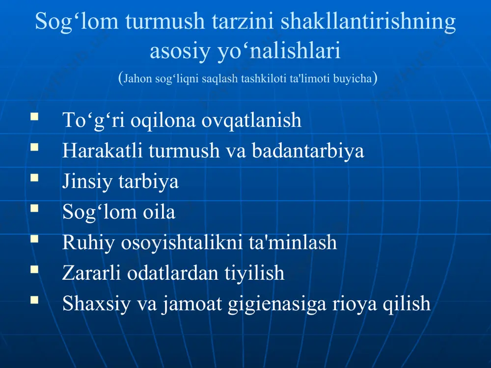 sog’lom turmush tarzining tarkibiy qismlari - Page 4