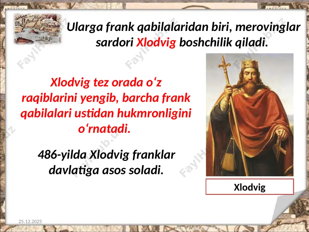 franklar. franklar davlatining tashkil topishi. 7- sinf - Page 5