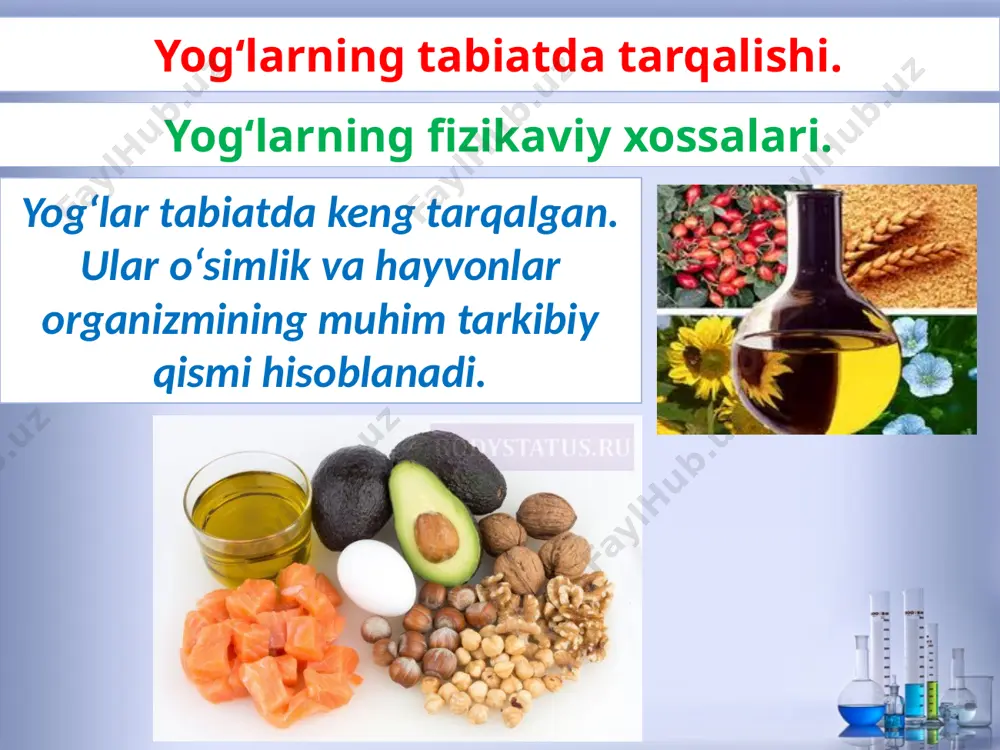 yog’lar. olinishi va xossalari - Page 4