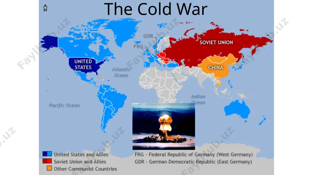 a, chexoslovakiya, vengriya, ruminiya, yugoslaviya va sharqiy germaniyada" sun'iy yo'ldosh " kommunistik hukumatlarini o'rnatdi bu yalta konferentsiyasida sharqiy evropa uchun "erkin saylovlar" ni va'da qilganidan keyin 1946 yilgi nutqida stalin kommunizm va kapitalizm bir-biriga mos kelmasligini aytdi – va yana bir urush muqarrar edi aqsh saqlash siyosatini belgilaydi sovet tahdidiga duch kelgan truman "sovetlarni boqishni to'xtatish"vaqti keldi deb qaror qildi 1946 yil fevral oyida moskvadagi amerikalik diplomat jorj kennan qamoq siyosatini taklif qildi cheklash aqsh kommunistik hukmronlikning yanada kengayishiga to'sqinlik qilishini anglatardi cherchill: yevropa bo'ylab "temir parda" endi yevropa ikkita siyosiy mintaqaga bo'lindi; asosan demokratik g'arbiy yevropa va kommunistik sharqiy yevropa 1946 yilgi nutqida cherchill "qit'a bo'ylab temir parda tushdi"dedi. "temir parda" iborasi yevropaning bo'linishiga qarshi chiqdi cherchill, o'ngda, yilda fulton, missuri uning "temir parda" nutqini etkazish, 1946 yil temir parda multfilmi, 1946 yil truman ta'limoti amerikaning "cheklash" siyosati tez orada truman doktrinasi deb nomlanuvchi siyosatga aylandi. birinchi marta 1940-yillarning …