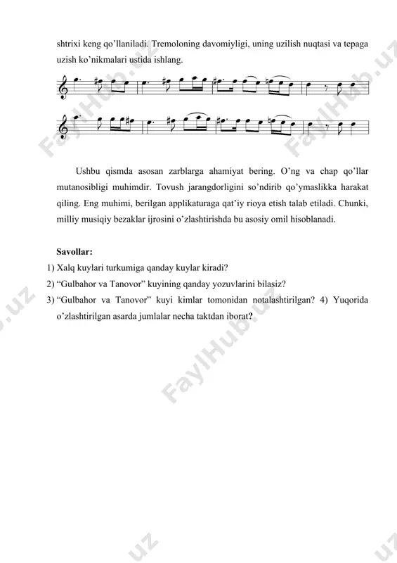o’zbek xalq kuyi “gulbahor va tanovor” - Page 3