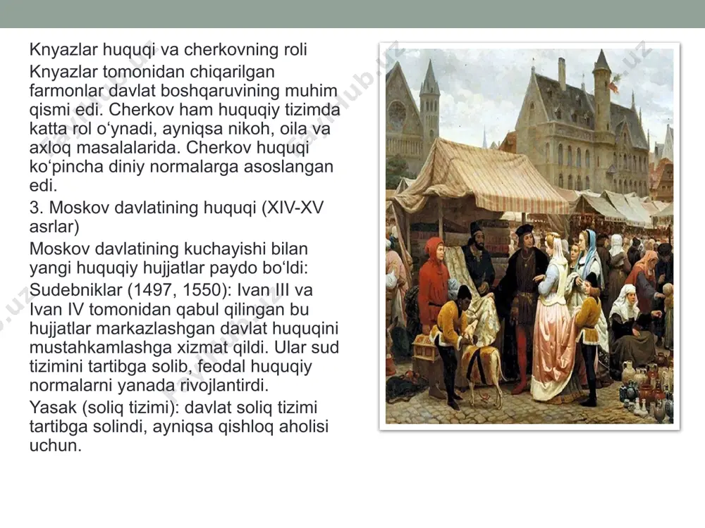 oʻrta asrlarda rossiya davlati, huquqi tarixi - Page 5