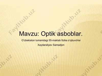 optik asboblar — PPT