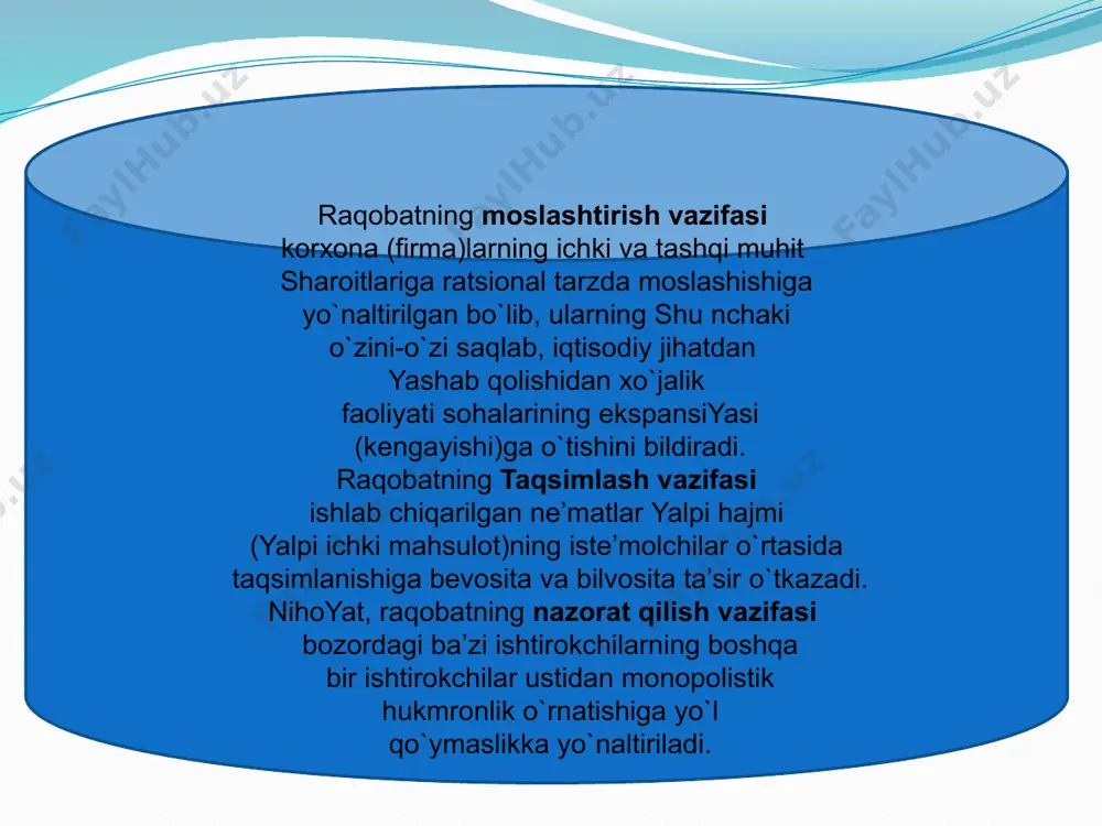 . hozirgi kunda jahon iqtisodiy inqirozi oqibatlarining oldini olish va ularni bartaraf etish bo`yicha inqirozga qarshi choralar dasturi tasdiqlanib, tarmoqlar va hududlar bo`yicha aniq ijrochilarga etkazildi. dastur ijrosini qat’iy nazorat qilishni ta’minlash maqsadida hukumat komissiyasi va joylarda hududiy guruhlar tashkil etildi. e’tiboringiz uchun tashakkur. /docprops/thumbnail.jpeg