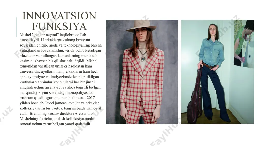 uchchi (gucci) — bu yuqori darajadagi poyabzal, kiyim-kechak, toʻqimachilik, kosmetika va aksessuarlar ishlab chiqarishga ixtisoslashgan, italiyadan kelib chiqqan dunyoga mashhur moda uyi. bugungi kunda ushbu brend “kering” transmilliy chakana savdosining bir qismidir. bu dunyo boʻyicha lvmh (moët hennessy — louis vuitton)dan keyin eng koʻp sotilgan ikkinchi yorliq hisoblanadi. 2016 yildan 2022 yilgacha gucci brendining global qiymati tomonidan nashr etilgan p. smit 2022 yil 13 may ushbu statistik gucci brendining 2016 yildan 2022 yilgacha butun dunyo bo'ylab qiymatini taqdim etadi. 2022 yilda gucci brendi taxminan 18,1 milliard aqsh dollariga baholangan. bu o'tgan yilga nisbatan qariyb 2,5 milliard dollarga ko'pdir. gucci - statistika va faktlar gucci 1921-yilda italiyaning florensiya shahrida charm buyumlar ishlab chiqaruvchisi sifatida tashkil etilgan va o‘shandan beri jahondagi eng jozibali va nufuzli hashamatli brendlardan biriga aylangan. gucci asosiy o'yinchisi bo'lgan global shaxsiy hashamatli tovarlar bozori so'nggi yillarda sezilarli darajada o'sdi va 2009 yildagi 147 milliard evrodan 2019 yilda 281 …