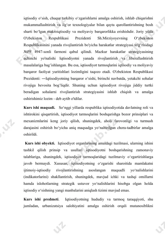 zamon iqtisodiyot fanining o‘ta bahstalab muammolaridan biri xisoblanadi. ayniqsa, bu muammolar rivojlanayotgan va o‘tish davri iqtisodiyotini boshidan kechirayotgan mamlakatlarda yaqqol ko‘zga tashlanadi. bu soxada fikrlar doirasi juda keng bo‘lib, davlat aralashuvini cheklashdan tortib (polsha va sharqiy yevropa mamlakatlari tajribalariga suyanadiganlar), to bozor ―tanazzulini‖ bartaraf etishda, milliy iqtisodiyotning raqobatbardoshligi va xorijiy mamlakatlar o‘rtasidagi tafovutni qisqartirishda davlatning o‘rni beqiyos ekanligini (хitoy, chili va sharqiy osiyo mamlakatlari tajribasiga urgu beradiganlar) ta‘kidlovchilar ham bor. iqtisodiy o‘sish ishlab chiqarishning rivojlanishi bo‘lar ekan, bunga ta‘sir etuvchi kuchlar ishlab chiqarish omillaridan boshqa narsa bo‘lishi mumkin emas. shu sababli bu resurslarning miqdori, sifati va ularning naqadar samarali ishlatilishi bogliq bo‘ladi, chunki resurslar ishlab chiqarish omillariga aylanadi. resurslar ko‘payganda tovarlar va xizmatlar oldingidan ko‘proq yaratiladi. biroq, resurslar cheklanganligidan, ularni to‘xtovsiz ko‘paytirib bo‘lmaydi. shu sababli resurslardan tejamli foydalanib iqtisodiyotni o‘stirish zaruratga aylanadi. iqtisodiy o‘sish yuz berishi uchun bozor talabiga muvofiq tovar va xizmatlarni yaratish kerak bo‘ladi . biz bilamizki,iqtisodiy o‘sish …