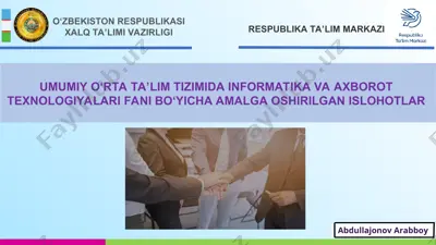 ta’lim dasturlari uzviyligi va uzluksizligini ta’minlash bosqichlari — PPT