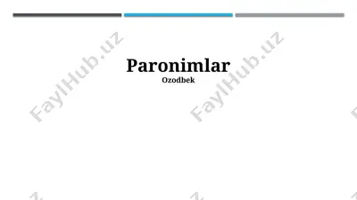 paronimlar — PPTX