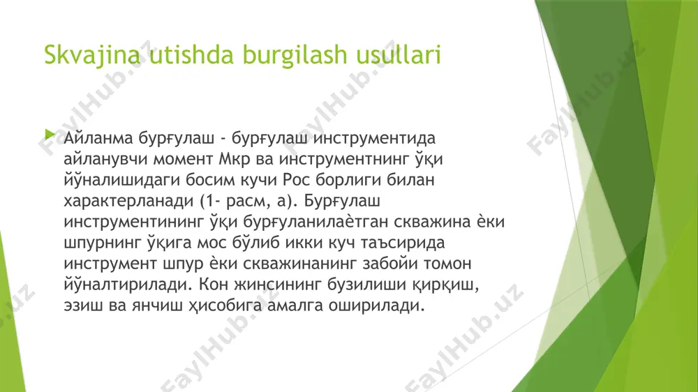 burg’ilash kon jinslarini parchalash usullari - Page 5