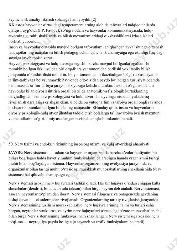 rdan biri, besh yuz kitobni ko‘rib chiqib, 5759 ta ehtimoldagi odam instinktlaridan iborat ro‘yxat tuzgan edi! har bir xulqga o‘z instinktini belgilash bilan bog‘ liq intilish alaqachon o‘z og‘ irligi ostida yo‘q bo‘lib ketgan. bu shuning uchun yuz berdiki, birinchi nazariyachi-instinktshunoslar insonning xulqini tushuntirmasdan, unga faqat nom berish bilan mashg‘ ul bo‘lgan. ushbu jarayon aqlli bolaga “darslarni o‘zlashtira olmaydigan” nom berib, uning past baholarini “tushuntirishni” eslatib turgan. xulqni nomlash, uni tushuntirib berish degani emas. instinkt sifatida tasniflash uchun majmuaviy xulq ushbu tur orasida turg‘ un modelga ega bo‘lishi va orttirilmagan bo‘lishi kerak (tinberg, 1951). shunga o‘xshash xulq hayvonot olamining boshqa turlari vakillariga xos (qushlardagi imprintingini (hotirada saqlab qolish) va lososning uvuldiriq sochish uchun o‘z joylariga qatishini esga oling). insonning xulqida ham tug‘ ma moyilliklar, shu jumladan go‘dakdagi emish va harakatlanish reflekslari kabi oddiy turg‘ un modellar namoyon bo‘ladi. biroq, ko‘pchilik psixologlar insonning xulqi fiziologik ehtiyojlarga va ruhiy intilishlarga bog‘ liq …