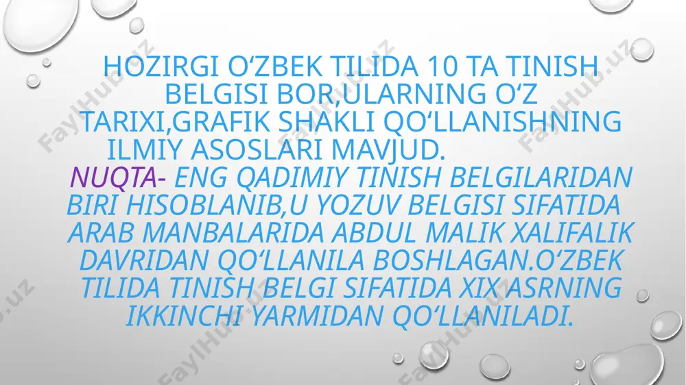 tinish belgilar haqida taqdimot - Page 5