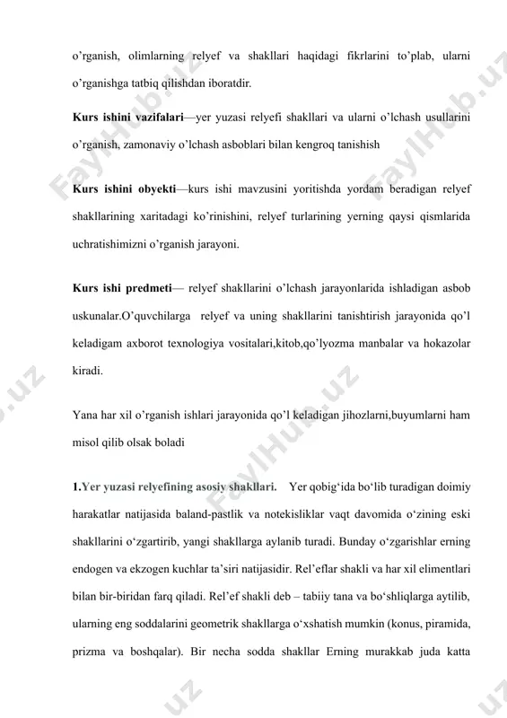 va h.k.da foydalaniladi. yer geografiyasi batafsil o'rganadigan ko'plab tabiiy komponentlar mavjud. relyef ulardan biri. bizning sayyoramiz go'zal va betakror! uning ko'rinishi turli jarayonlarning butun majmuasi ta'sirining natijasidir. chuqur suv osti daralari va eng baland cho'qqilar, ulkan tekis platolar va botqoqli cho'qqilar, keng cheksiz tekisliklar va tepalikli tepaliklar - bularning barchasini ajoyib sayyoramiz yuzasida topish mumkin. keling, oddiy savolga javob berishga harakat qilaylik: nima uchun yer relyefi juda xilma-xil? bu xilma-xillikning asosiy sababi sayyora yuzasida ichki (endogen) va tashqi (ekzogen) jarayonlarning o'zaro ta'siridir. o'z navbatida, quyosh energiyasi bu jarayonlar uchun katalizator bo'lib xizmat qiladi. endogen jarayonlarning mohiyati er qobig'ining vertikal va gorizontal bo'lishi mumkin bo'lgan harakatlaridan iborat. bu harakatlar nafaqat yer qobig'ining umumiy tuzilishini o'zgartiradi, balki rel'efning yangi shakllarini ham yaratadi. endogen jarayonlar sayyora relefini tashkil etsa (quruvchi sifatida harakat qiladi), ekzogen jarayonlar yer shakllarining qandaydir "haykaltaroshlari" bo'lib, uni jilolaydi va bezatadi. ular yer yuzasida tashqi tomondan, tog' jinslarining parchalanishi, er …