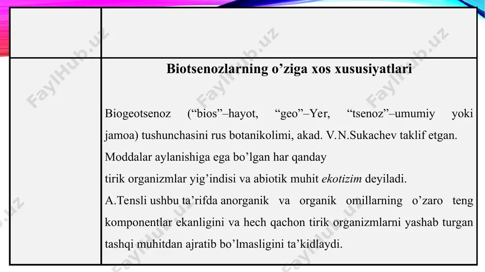 ekotizimlar tarkibi, unda modda va energiya almashinuv - Page 5