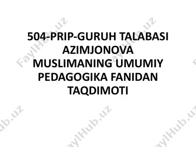 aqliy tarbiya tur — PPTX