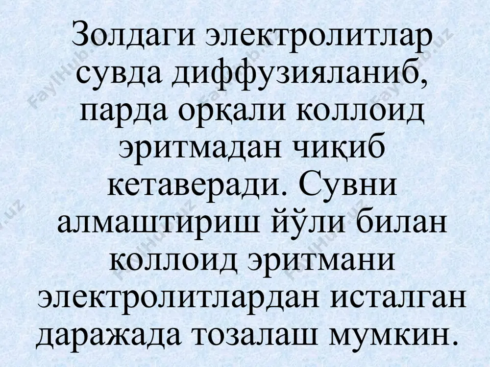 коллоидэритмаларнитозалаш усуллари. мицелла ва унинг тузилиши - Page 5