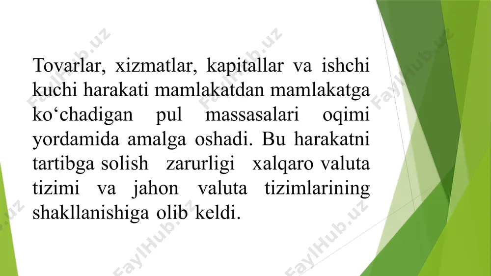 i ushlab turishga ruxsat etiladi. valutalarni konvertirlash ko‘pgina mamlakatlar olib borayotgan iqtisodiy siyosatlarning muhim maqsadi hisoblanadi. o’zbekiston respublikasida valyuta siyosati uning asosiy tamoyillari, ya’ni milliy valyutamiz so‘mning almashuv kursi barqarorligini hamda ichki valyuta bozorida talab va taklifning mutanosibligini ta’minlash maqsadlaridan kelib chiqib amalga oshirilmoqda /docprops/thumbnail.jpeg