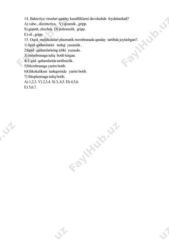 biologiya test savollari - Page 3