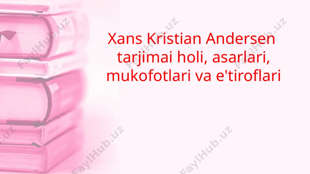 1822 yildayoq andersen bir nechta pyesalar va she'rlar nashr etishni boshladi. 1827 yilda nufuzli kjøbenhavns flyvende post adabiy jurnali uning she'rini nashr etdi o'layotgan bola. uning birinchi jamoat yutug'i 1828 yilda, hikoyasi bilan olingan xolmen kanalidan amager orolining sharqiy uchigacha piyoda yurish. andersen sayohat paytida uchrashgan boshqa yozuvchilar - vektor ugo, alejandro dyuma yoki balzak. andersenning hikoyalari bilan muvaffaqiyati muallifni juda qoniqtirmadi. uning buyuk orzusi dramaturg va roman yozuvchisi bo'lish edi, unga hech qachon erisha olmagan. uning biograflarining fikriga ko'ra, daniyalik muallif o'zining ertaklariga "jiddiy" adabiyot sifatida qaralmaganligi sababli ularga past nazar bilan qaragan. shunga qaramay, u ularni yozishni davom ettirdi va 1847-1848 yillarda ikkita yangi jildni nashr etdi. uzoq vaqtdan beri hech narsa nashr qilmasdan, 1857 yilda u yangi romanini ommaga taqdim etdi: bo'lish yoki bo'lmaslik. 1863 yilda u yana bir sayohat kitobini nashr etdi, bu safar ispaniya bosh qahramon sifatida ishtirok etdi. xans kristian andersen o'z mamlakatida tirikligida …