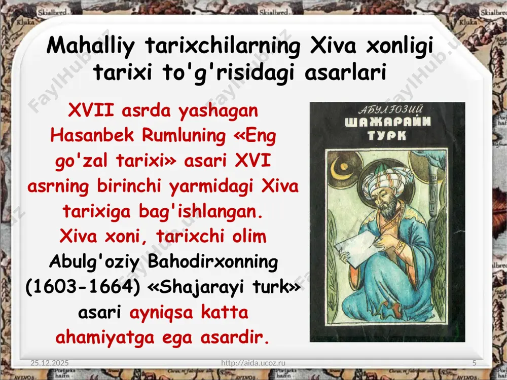xiva xonligi tarixi bo'yicha manbalar 8-sinf - Page 5