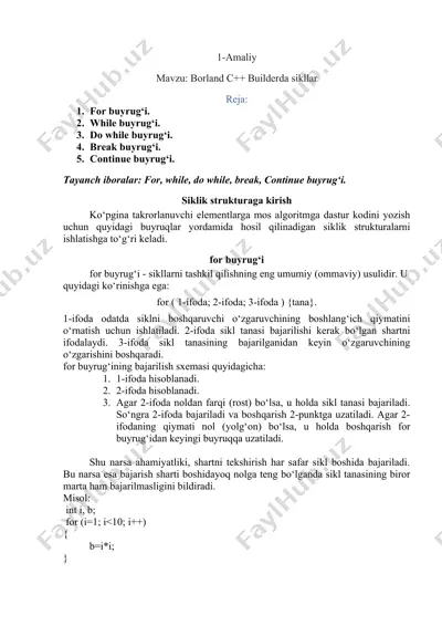 borland c++ builderda sikllar — DOCX