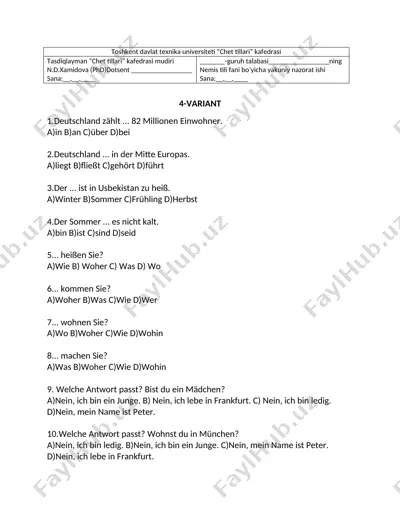 deutsch test — DOCX