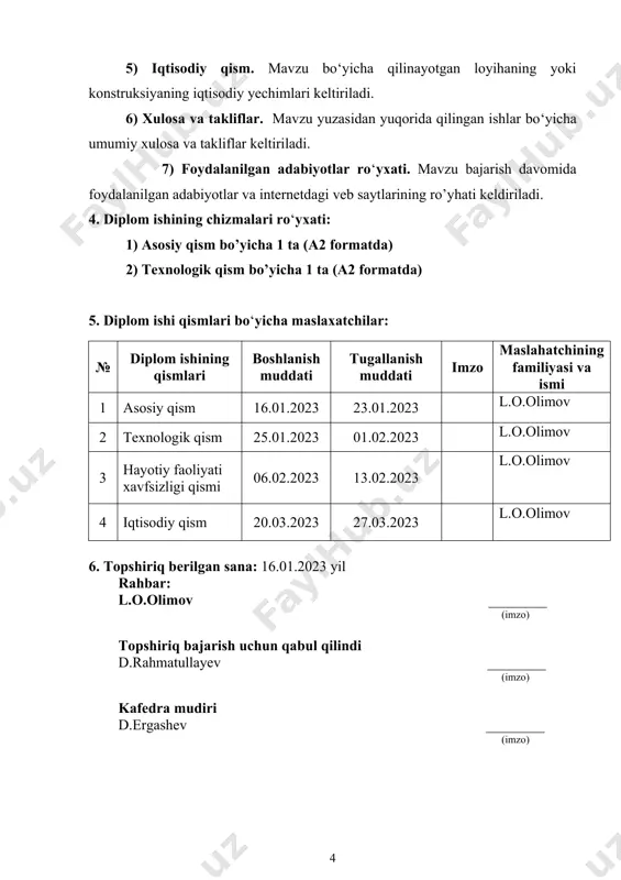 h hamki ahamiyatlidir. jahonda rivojlangan mamlakatlar, jumladan aqsh, germaniya, yaponiya, rossiya, xitoy, turkiya va boshqa mamlakatlarda mashina va mexanizmlarning ekspluatatsion ishonchliligini ta’minlashda yuqori samarali podshipnik detallaridan maqsadli foydalanish va detallarni quyish orqali olishning samarali usullarini ishlab chiqish va takomillashtirish bo’yicha ilmiy izlanishlar olib borilmoqda. bu borada, jumladan, texnologik jihozlar ishchi sirtlari vintsimon tronsportyorlarini olish usullarini yaratish, shneklar, mayda va yirik chiqindilardan tozalovchi barabanlarning aylantiruvchi qismlarida qo’llaniladigan podshipniklarni ishlab chiqishda yangi materiallarni qo’llash va shu mahsulotlarning asosini tashkil etuvchi materiallarning samarali tarkibini yaratish va ular asosida mahsulotlar olishda resurs tejamkor texnologiyani ishlab chiqishga alohida e’tibor berilmoqda. respublikamizda podshipniklarni tayyorlashda mexanik ishlov berish va mahsulotlar olish keng yo’lga qo’yilgan bo’lib, mahalliy xom ashyolardan olinadigan metall kompozitsion materiallarini qo’llash, resurs tejamkorlikni ta’minlovchi mavjud texnologiyalarni takomillashtirish bo’yicha ilmiy tadqiqotlar olib borilib, muayyan natijalarga erishilmoqda. o’zbekiston respublikasini yanada rivojlantirish bo’yicha harakatlar strategiyasida, jumladan «makroiqtisodiy barqarorlikni mustahkamlash va yuqori iqtisodiy o’sish sur’atlarini saqlab qolish, milliy iqtisodiyotning …