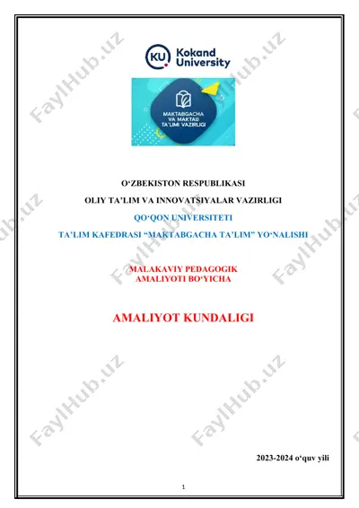 amaliyot kundaligi — DOCX