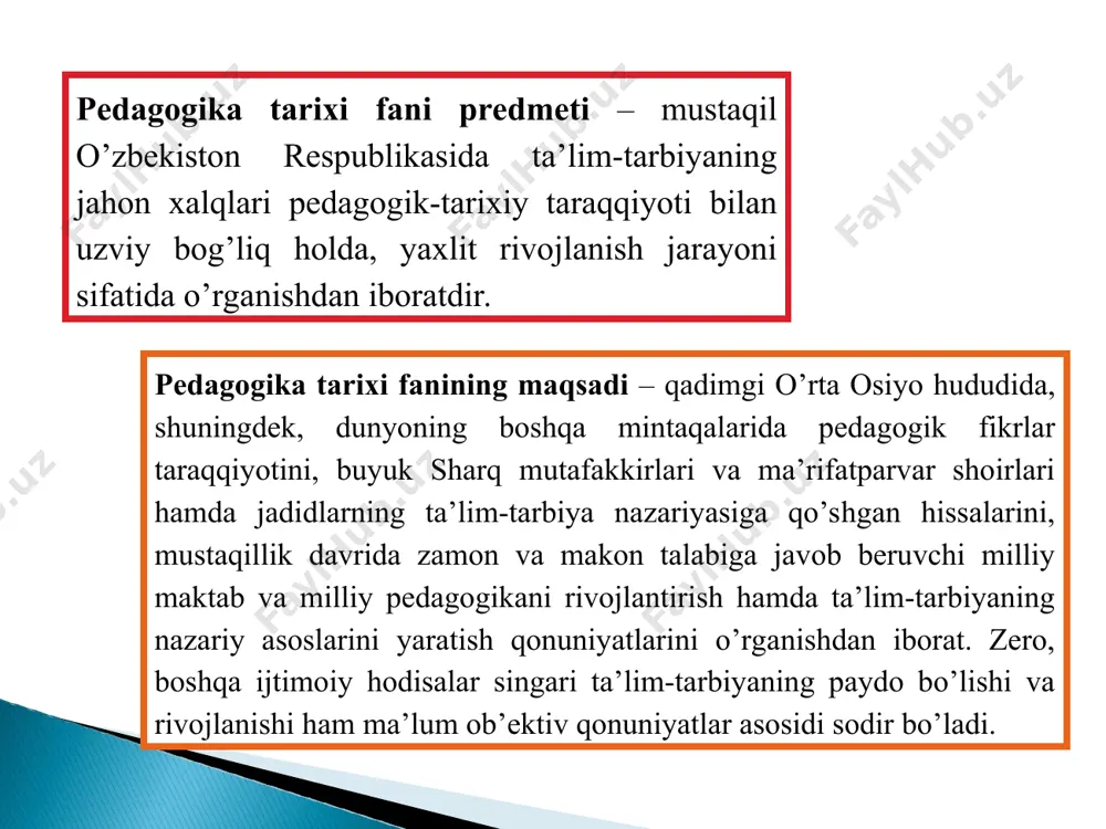 g tashkil etilishi natijasida turli maktablar faoliyat yurita boshladi. maktablarda asosiy e’tibor bolalarga og’zaki bilimlar berish bilan birga ularda yozuv ko‘nikmalarining shakllantirilishiga qaratildi. dastlab suratkashlik rivojlanib, piktografik xat paydo bo‘lgan bo‘lsa, keyinchalik qo‘shni mamlakatlardan kirib kelgan harflar yordamida yozish usuli paydo bo‘ladi va bu usul tez tarqala boshlaydi. eramizdan oldingi ming yillik o‘rtalarida oromiy, aleksandr makedonskiy istilosidan so‘ng esa yunon, shuningdek, forsiy mixxat yozuvlari ham ma’lum vaqtlarda qo‘llanilib kelgan. eramizdan oldingi birinchi ming yillik o‘rtalariga kelib, oromiy yozuvi negizida avesto, xorazm, so‘g‘d, kushon, run (urxun-yenisey), uyg‘ur va boshqa yozuvlar paydo bo‘ladi va ta’lim-tarbiyaning rivojlanishida muhim ahamiyat kasb etadi. ana shu davrga kelib, ibtidoiy jamoa bo‘lib yashash an’anasi asta-sekin rivojlana bordi, jahon madaniyatida insoniyat tarixida muhim ahamiyatga ega bo‘lgan kashfiyotlar yaratildi. xitoyda qog‘ozning ixtiro etilishi, hindistonda hisoblash, o‘nlik sonlar tizimining paydo bo‘lishi, mesopotamiyada yer kurrasining graduslarga, sutkani soatlarga, minut va sekundlarga bo‘lishning o‘ylab topilishi, markaziy osiyoda o‘rta dengiz bilan hindistonni o‘zaro …
