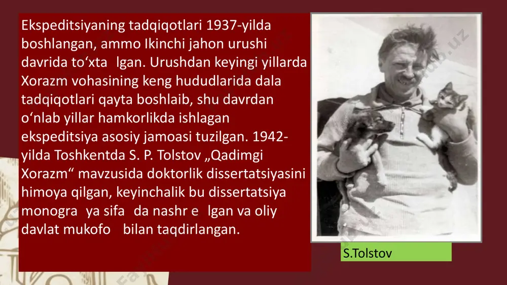 eologiya-etnografik ekspeditsiyasi (xaee) xodimi, 1972 yildan katta ilmiy xodim, 1986–1991 yillarda. – etnoarxeologiya sektori mudiri (hozirgi rossiya fanlar akademiyasi etnologiya va antropologiya institutining yevroosiyo arxeologiyasi markazi ), keyin nafaqaga chiqqan. 1949 yilda xabarovsk arxeologiya muzeyida ( qoraqalpoq assr va qozog'iston ssr hududidagi janubiy orolbo'yi mintaqasida , shu jumladan toprak-qal'a , oltin-asar) talabalik amaliyoti paytida dala arxeologik tadqiqotlarida qatnasha boshladi, keyinchalik vinogradov o'zining asosiy ilmiy faoliyatini bog'ladi. turli yillarda u 1986–1991 yillarda haee otryadlarini boshqargan. - ekspeditsiya boshlig'i. u arxeologik, paleogeografik, tuproqshunoslik, paleobotanika, paleoantropologik va boshqa ma’lumotlar sinteziga asoslangan tadqiqot muammolarini hal etishda dala ishlarida ham (tolstov tomonidan tashkil etilgan xarkov arxeologiya muzeyi an’anasi) ham, nashrlarda ham kompleks yondashuvni ishlab chiqdi. vinogradov ichki qizilqumda 1000 ga yaqin neolit davri va manzilgohlarini aniqlagan ; oʻrta osiyoning choʻl zonasidagi tumek-kichidjik ( b.i.vaynberg tomonidan kashf etilgan xuddi shu nomdagi kuyusoy qabristoni hududida joylashgan; toshhovuz viloyati, turkmaniston) neolit davriga oid birinchi qabristonni oʻrgangan . jonbos …