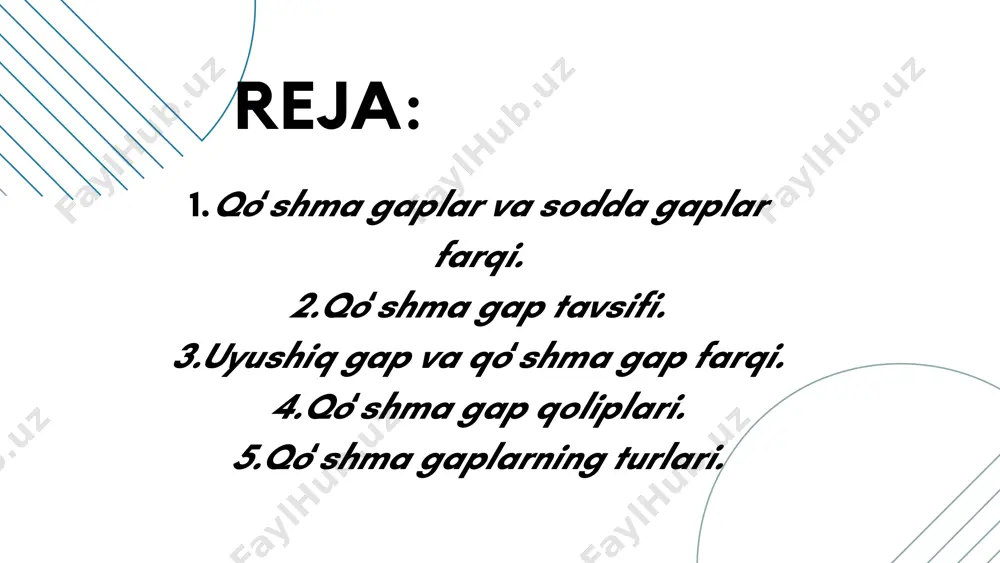 . tasnif asosining aniqligi va izchil amalga oshirilishi masala mohiyatini oydinlashtirishda muhim. formal sintaksis qo'shma gap tasnifida ko'p hollarda ularning nutqiy belgi-xususiyati, zohiriy alomatiga tayanadi. substansial sintaksis tasnifi esa qo'shma gapning' lisoniy mohiyatidan kelib chiqqan holda amalga oshiriladi. qo'shma gap, avvalo, sodda va uyushgan gapdan o'z qurilish usulining boshqachaligi bilan farqlanadi. demak, umumiy lisoniy mohiyat sifatida gaplar qurilish qolipiga ko'ra dastlabki tasnifda uchga bo'linadi. (tasnifda gaplarning eng kichik qurilish qolipiga tayanamiz) . qo'shma gap ham o'z navbatida qolipning tur va ko'rinishiga ega bo'ladi. 02 - website [wpm-wpm) umumiy qolipining yuzaga chiqish turini, umumiy qolip bilan nutqiy ko'rinish orasidagi turli bosqichdagi oraliq qolipni aniqlash me'yori, belgi va mezonlarni muayyanlashtirmoq lozim bo'ladi. sodda gapning eng kichik qolipi [wpm)dan iborat bo'lsa, mantiqan qo'shma gapning qurilish qolipi. [w1p ml-w2pm2-w3pm3] qo'shma gapning lisoniy qolipi [wipml-w2pm2-w3pm3-0) ekanligini nazarda tutgan holda qo'shma gapning eng kichik qolipi uchun [wpm-wpml ramzidan foydalaniladi. 1) [wpmllarning egasi (e) bor-yo'qligiga, bir xii …