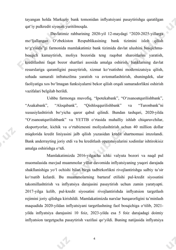 435 mingtadan oshib ketdi. tijorat banklari tomonidan aholi va tadbirkorlik subyektlari uchun bank kartalarining umumiy soni 2017-yildagiga nisbatan 1,3 barobar ortib, 2021-yilning 1-oktyabr holatiga qariyb 25,2 million donani tashkil etdi. kurs ishining maqsad va vazifalari: banklarda buxgalteriya hisobining mazmuni va uni tashkil etishning ahamiyati. bank balansi va uning tuzilishi. bank balansi likvidliligini va tо‘lov qobiliyatini boshqarishni takomillashtirish. kurs ishi ob’yekti va predmeti: auditda moliyaviy hisobot tuzilgan sanadan keyingi hodisalar. kunlik balans hisobotini tayyorlash va taqdim qilish tartibi. bank balansi likvidliligini va tо‘lov qobiliyatini boshqarishni takomillashtirish. kurs ishning tadqiqot uslubi va uslubiyoti: ilmiy ommabop manbalardan to’plangan ma’lumotlar tahlil qilib, xulosa va takliflar qilish. kurs ishi tuzilishi: bajarilgan kurs ishi kirish qismi, uchta bob va qilingan xulosalardan iborat. ishda o’rganilishi e’tiborga olingan ma’lumotlar tushunarli ravishda ifodalash uchun chizma jadvallar va rasmlar berildi.ishga qo’yilgan maqsadga erishishi uchun to’plangan adabiyotlar manbalarning nomlari va elektron manzillari keltirildi. i bob.banklarda buxgalteriya hisobini tashkil qilinishi 1.1.banklarda buxgalteriya …