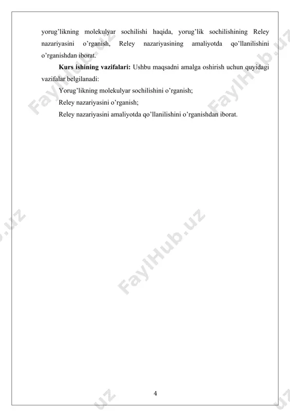 ulfidning keraklicha qilib olingan aralashmasiga shisha parchalari botirilganda bu aralashma bir jinsli muhit bo‘ladi: shisha bilan suyuqlik orasidagi bo‘linish chegarasi sezilarli bo‘lmay qoladi. ko‘zga ko‘rinadigan yorug‘lik to‘lqinining uzunligiga nisbatan kichik bo‘lgan zarralarda yorug‘likning sochilishini laboratoriya sharoitida birinchi bo‘lib tindal kuzatgan (1869 yil). turli burchaklar hosil qilib sochilgan yorug‘lik dastlabki oq yorug‘likdan ko‘k bo‘lishi bilan farq qilishini to‘shayotgan yorug‘lik yo‘nalishiga nisbatan burchak hosil qilib sochilgan yorug‘lik to‘liq yoki deyarli to‘liq chiziqli qutblanishini ham tindal payqagan. tindal osmonning zangori bo‘lib ko‘rinishiga quyosh yorug‘ligining er atmosferasida chang zarralarida sochilishi sabab bo‘lsa kerak, deb taxmin qilgan. ko‘p hollarda tabiiy ravishda paydo bo‘lgan optik bir jinslimasliklar tufayli yorug‘lik intensiv ravishda sochiladi. optik bir jinslimasligi oshkor bo‘lgan muhitlar xirа muhitlаr deyiladi. xira muhitlar jumlasiga tutun (gazdagi qattiq zarralar) yoki tuman (havodagi suyuqlik tomchilari, masalan, suv tomchilari) kiradi. bu hollarning hammasida xira muhit yorug‘likni birmuncha ko‘p sochib yuboradi, bu hodisa odatda tindal hodisasi deyiladi. zarralarining o‘lchami to‘lqin …