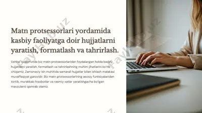 matn protsessorlari — PPTX