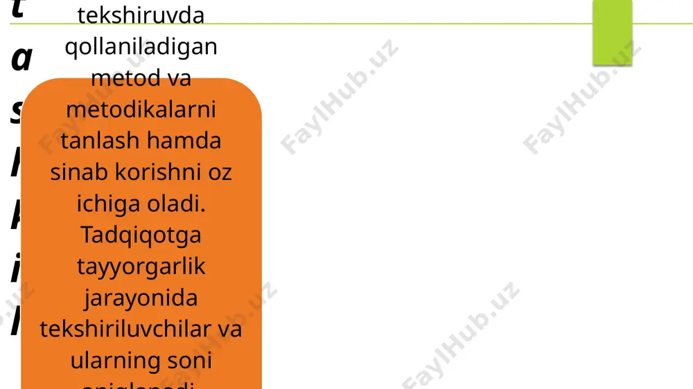 todi bilan inson psixikasini o'rganishda suhbatning maqsadi va vazifasi belgilanadi. uning ob'ekti va sub'ekti tanlanadi, mavzu o'tkaziladigan vaqti aniqlanadi, yakka shaxslar guruh va jamoa bilan o'tkazish rejalashtiriladi, o'rganilayotgan narsa bilan bog'liq savol – javob tartibi tayyorlanadi. suhbatning bosh maqsadi ma'lum bir vaziyat yoki muammoni hal qilish jarayonida inson psixikasidagi o'zgarishlarni o'rganishdir. suhbat orqali turli yoshdagi odamlarning tafakkuri, aql – zakovati, xulq – atvori, qiziqishi, bilim saviyasi, e'tiqodi, dunyoqarashi, irodasi to'g'risidagi ma'lumotlar olinadi. suhbat chog'ida o'zaro izchil bog'langan savollar beriladi. suhbat metodining yuqorida ta'kidlangan ijobiy jihatlari bilan birga ayrim zaif tomonlari ham mavjud. qaytarik so'zlar "galiz" iboralar nutqning tezligi, fikrning mavhumligi, zerikarliligi, muvaffaqiyatsizlikka sabab buladi. shuningdek savol-javobning bir xil shaklda emasligi sinaluvchida o'ziga xos ishlash uslubi oshkoralikning etishmasligi, iymanish, uyalish atroflicha ma'lumotlar olishni qiyinlashtiradi va shu sababli boshqa metodlarga murojaat qilishga to'g'ri keladi. so'rovnoma metodi-psixologiyada keng qo'llaniladigan metodlardan biridir. uning yordamida turli yoshdagi odamlarning psixologik xususiyatlari narsa va xodisalarga munosabatlari o'rganiladi. …