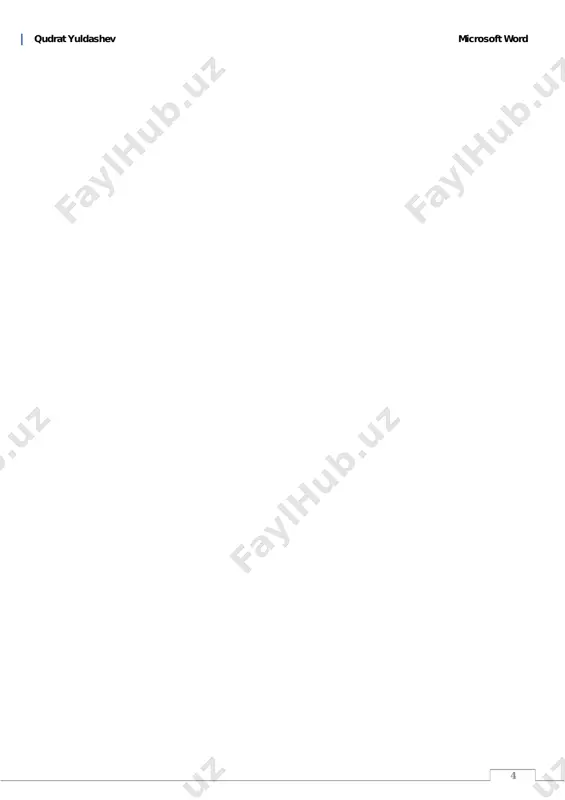 microsoft word клавиатура комбинациялари - Page 4