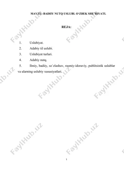 badiiy nutq uslubi — DOCX