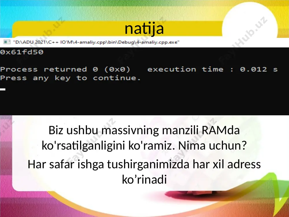 c++ dasturlash tilida massivlar va satrlar - Page 5