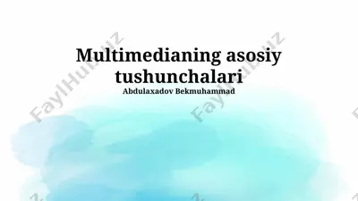 multimedia tushunchalari — PPTX