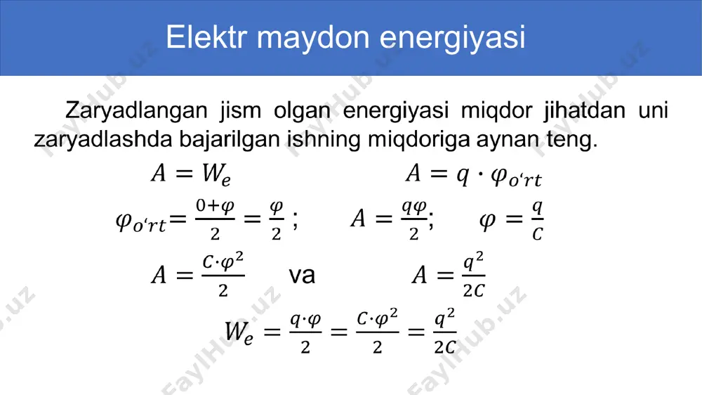 elektr maydon energiyasi - Page 2