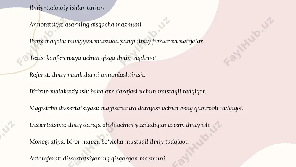 ilmiy tadqiqot va o‘quv-uslubiy ishlar turlari - Page 5