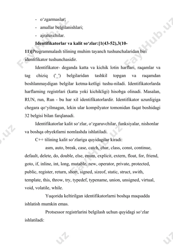 c++ tili va uning leksik asosi - Page 5